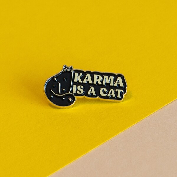 Karma is a Cat Enamel Pin -  Taylor Swift Accessory, Perfect for Swifties and Cat Moms