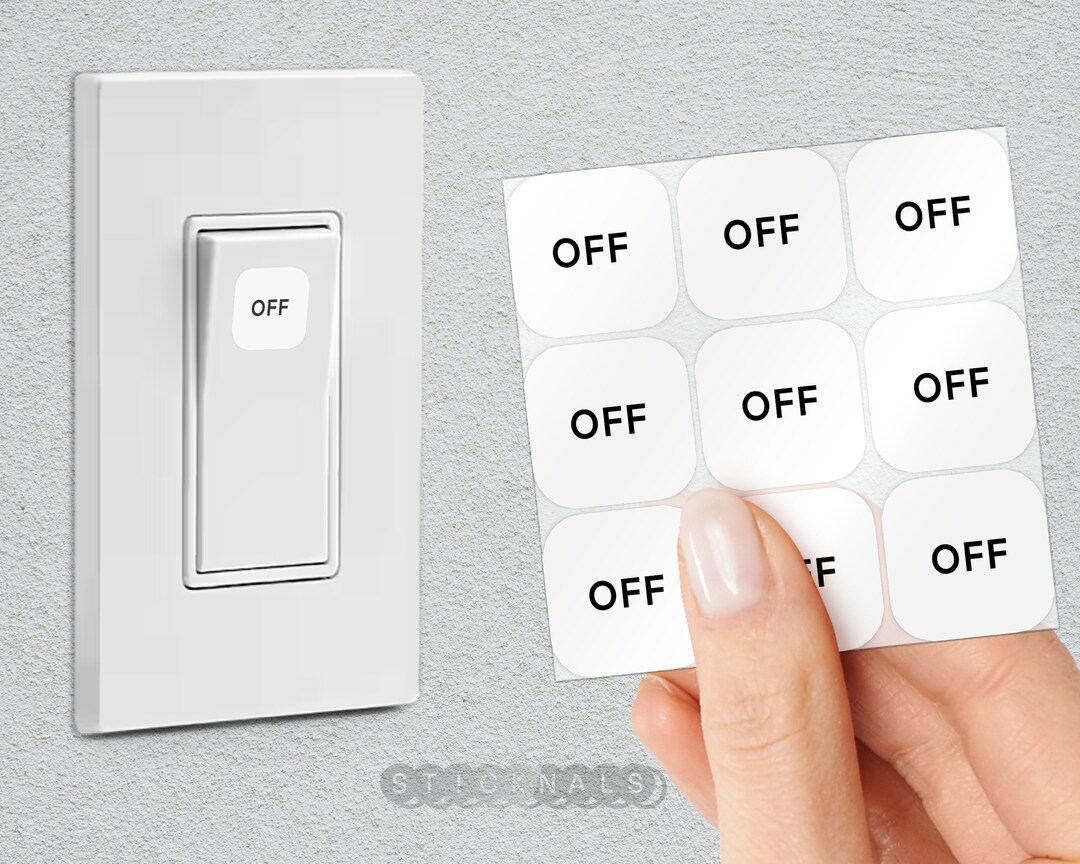 OFF Sticker Lights Label Set Light Switch Labels Home Decals Switch ...