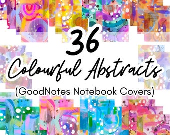 ABSTRACT COLOURFUL SETS - 36 GoodNotes Notebook Covers