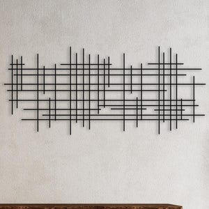 Minimalist Metal Line Art: Modern Home Decor, Abstract Wall Hanging