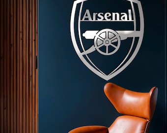 Arsenal Metal Wall Art, Cannon Shield | Football Fan Wall Decor | Gift for Sports Lovers