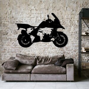 Motorcycle Metal Wall Art: Biker Garage Decor