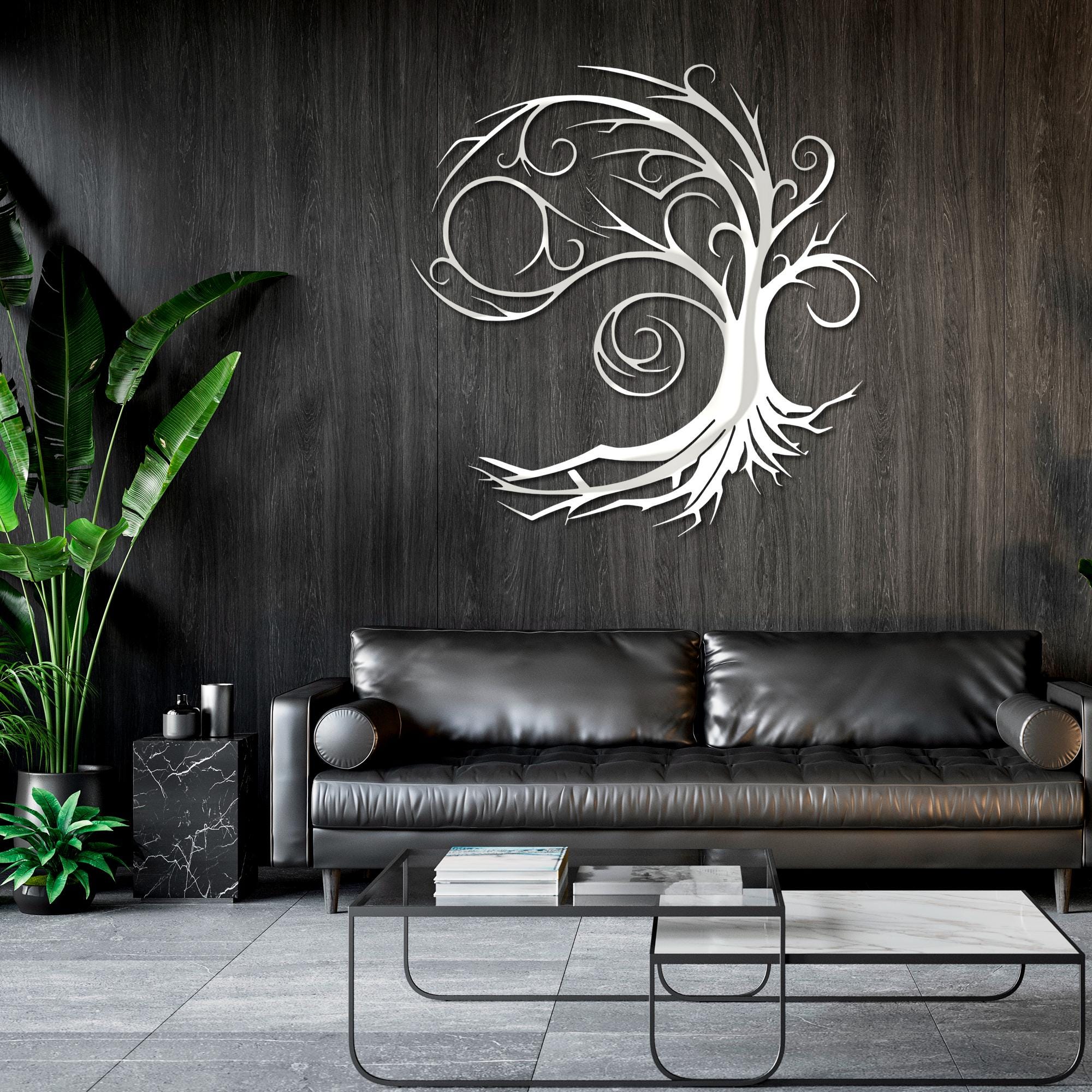 Metal Tree Branch Wall Art, Modern Indoor Outdoor Sculpture - Etsy