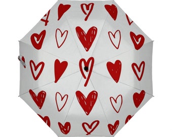 Umbrella, Umbrella Gift, heart,lucky heart designs, umbrella, rain, water resistant, watercolor umbrella, Handmade Umbrella, umbrella corp,