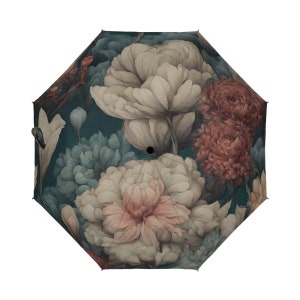 Surreal Flowers Umbrella | Unique Floral Print Rain Gear | Waterproof & Stylish Travel Umbrella for Any Weather