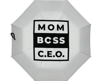 Mom Boss C.E.O. Umbrella, Mom Boss gift, Unique umbrella for mom, unique gift for mom, Boss mom gift, Designer umbrella, mom gift