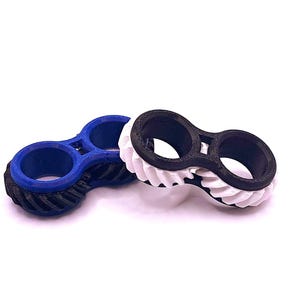 Anel antiestresse helicoidal impresso em 3D - Brinquedo giratório com loop infinito para foco e diversão - EDC - Cores personalizadas disponíveis