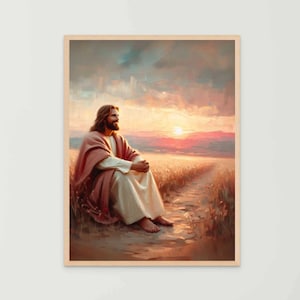 The Savior, Christian Wall Art, Jesus Christ Painting, LDS Art, Bible Verse Wall Art, Christian Prints, Picture of Jesus, Christian Painting