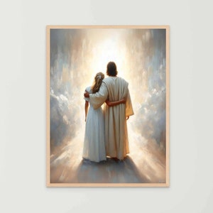 Yours Forever, Christian Painting, Jesus and Girl, Jesus Painting, LDS Painting, Bible Art, Jesus Heals a Woman, Jesus Art, Jesus with Woman