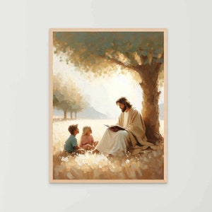 Time for Teaching, Christian Art, Nursery Children Art, Picture of Christ, LDS Wall Art, Bible Prints, Christian Art for Kids, Jesus Prints