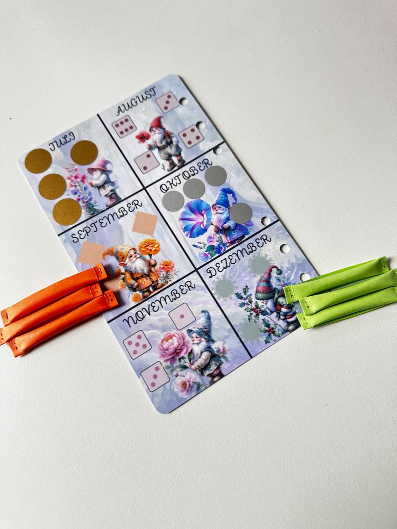 Mini Annual Challenge, Tiny Gnome, A6, Budgeting, Envelope Method Etsy