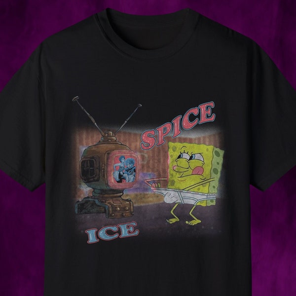 t-shirt vintage ice spice tshirt ice spice tshirt Ice spice y2k shirt oversize shirt ice spiced drôle chemise de célébrités shirt Bob l'éponge