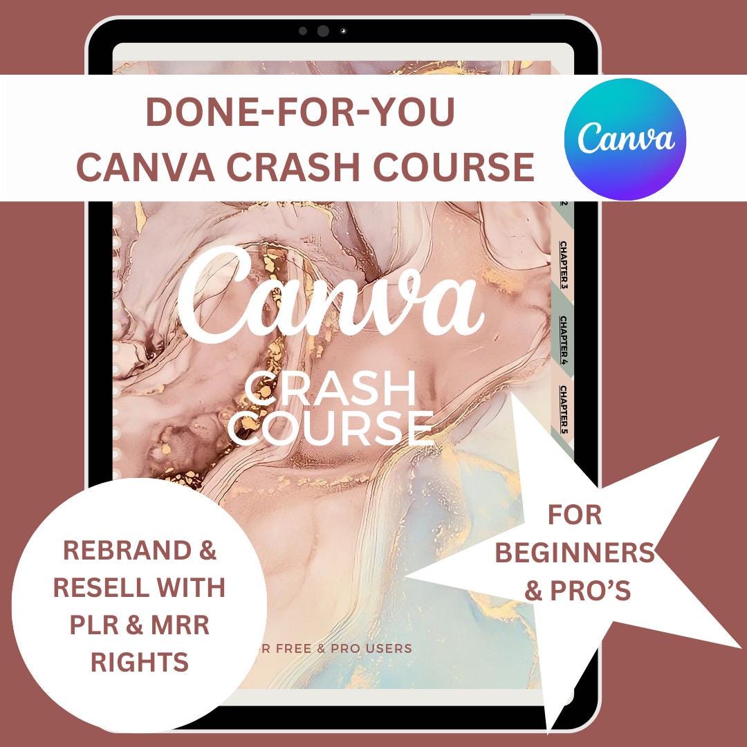 Canva Crash Course With PLR/MRR Rights - Etsy