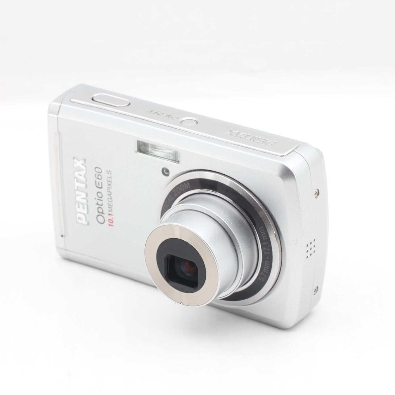 Pentax Optio E60 Y2K Digicam Silver Point & Shoot Compact