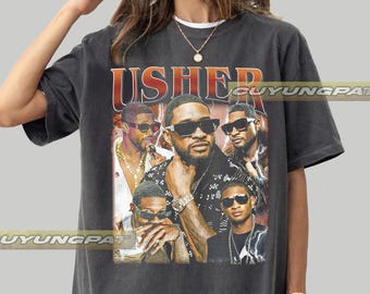 Usher  Vintage T-Shirt,  Comfort Colors Gift For Woman and Man Unisex T-Shirt FD