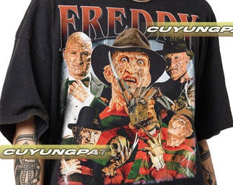 フレディ・クルーガー エルム街の悪夢 ヴィンテージTシャツ 女性と男性
