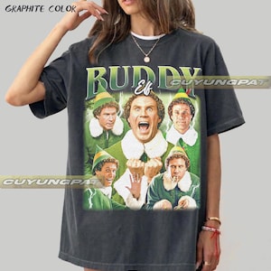 Camiseta vintage de elfo de Buddy Hobbs, regalo para mujer y hombre, unisex, CYP3.5 FD