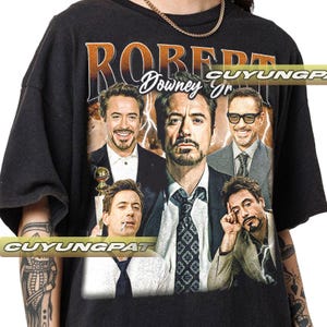 Robert Downey Jr Vintage T-Shirt, Gift For Woman and Man Unisex T-Shirt CYP3.5
