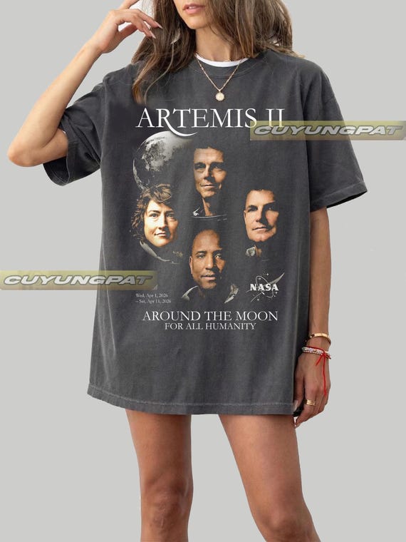 Artemis II Mission T-Shirt, NASA Space Exploration Tee, Artemis 2, Space Lover,Science Lover Vintage Comfort colors Unisex T-Shirt ID