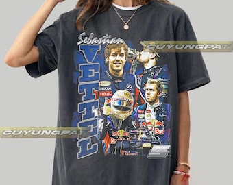 Sebastian Vettel F1 Racing Driver T-Shirt, Comfort Colors Vintage Oversized Tee FD