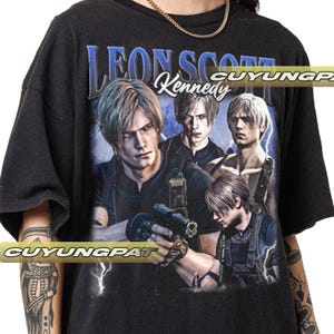 Leon Scott Kennedy Resident Evil Vintage T-Shirt, Gift For Woman and Man Unisex T-Shirt CYP002