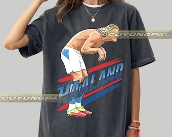 Erling Haaland Soccer T-Shirt, Oversized Comfort Colors Tee BK