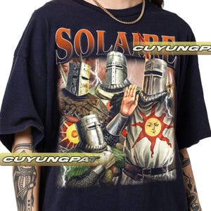 Solaire Dark Souls Solaire of Astora Vintage T-Shirt, Gift For Woman and Man Unisex T-Shirt CYP0010