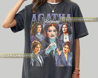 Agatha Harkness Marvel Cinematic Universe Vintage  Comfort Colors T-Shirt, Bella+Canvas Oversized Unisex T-Shirt FD