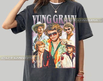 Yung Gravy rapper Vintage  Comfort Colors T-Shirt, Bella+Canvas Oversized Unisex T-Shirt FD