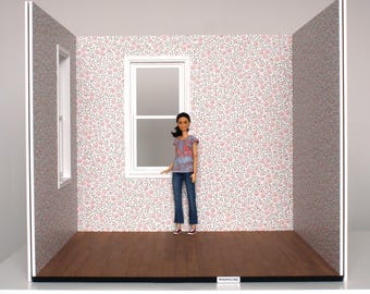 Miniatura de quarto em escala 1:6 – Diorama para bonecas fashion e cenário para fotografia.