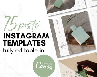 FERN / Plantillas de Instagram personalizables / Plantillas Canva para Instagram / Sage Green / Social Media Engagement / Gráficos para pequeñas empresas