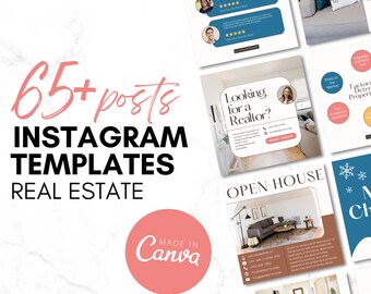 Plantilla de publicación de Instagram personalizable para bienes raíces / Plantillas Canva / Brillante y colorido / Compromiso en redes sociales / Gráficos para agentes inmobiliarios