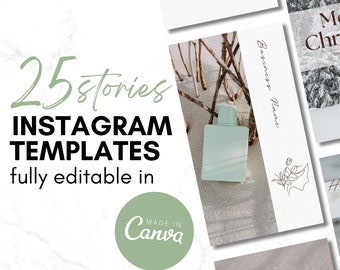 FERN / Historias de Instagram personalizables / Plantillas Canva para Instagram / Sage Green / Social Media Engagement / Gráficos para pequeñas empresas