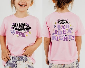 Olivia Rodrigo Merch For Kids, High Quality GUTS tour 2024 Back And Front Youth T-shirt, Olivia Kids Tee, Olivia Rodrigo Shirt, Trending Now