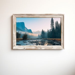 Mountain Landscape Art | Mountain River | Mountain Landscape Wall Art | CreatifCanvas | DD2KBDV1OZ