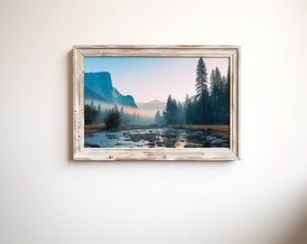 Arte del paisaje de montaña / Río de montaña / Arte de la pared del paisaje de montaña / CreatifCanvas / DD2KBDV1OZ