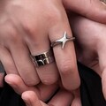 y2k Stars Rings, Irregular Star Ring,  Minimalist Ring, y2k Retro Fashion, Unique Statement Ring, Celestial Ring, Dainty Star silver grunge product logo
