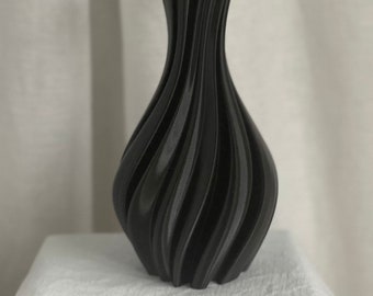 Dekovase "Tiffy" aqua / 3D-Druck / Vase / Trockenblumen / Pampasgras / Dekoration / Eukalyptus / Bouquet / Schleierkraut