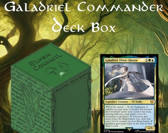 Galadriel Elven Deck Box | 100+ Sleeved Cards | Natural Elvish