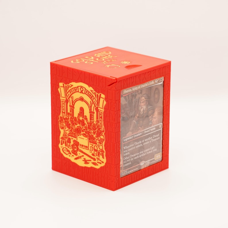Dwarven Halls Deck Box | 100+ Sleeved Cards | MTG Commander Storage image 1