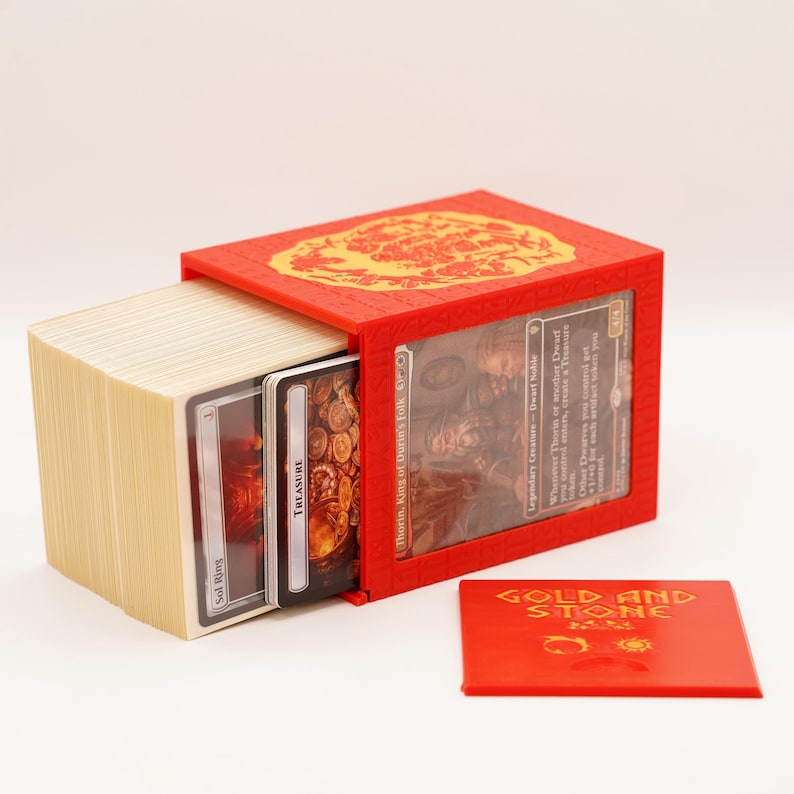 Dwarven Halls Deck Box | 100+ Sleeved Cards | MTG Commander Storage image 4