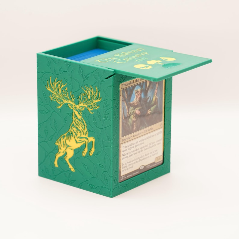 Elven King Deck Box | 100+ Sleeved Cards | MTG Commander Storage image 2