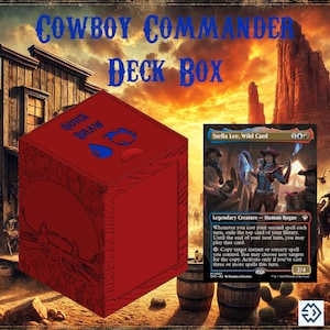 STL Dateien - 100 Karten Deck Box - Magic the Gathering TKG - Cowboy Thema (Stella Lee, Quick Draw)