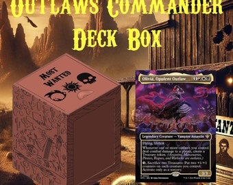 STL FILE ONLY | Outlaws Deck Box | 3D Printer Model | Thunder Junction | Digital Download