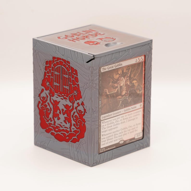 Great Goblin Deck Box | 100+ Sleeved Cards | MTG Commander Storage image 1