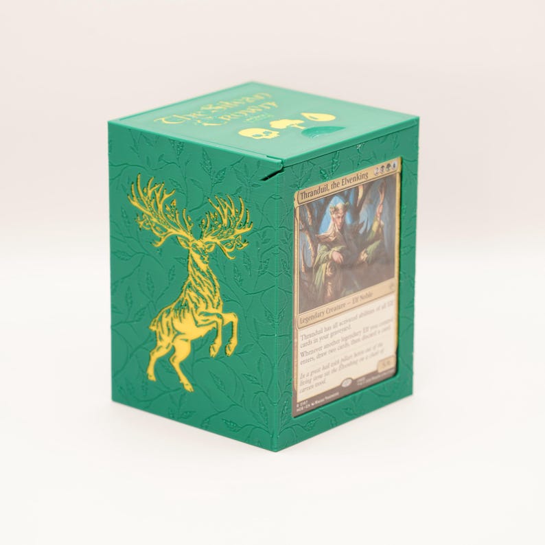 Elven King Deck Box | 100+ Sleeved Cards | MTG Commander Storage image 1