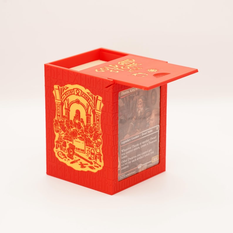 Dwarven Halls Deck Box | 100+ Sleeved Cards | MTG Commander Storage image 2