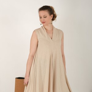Tunique / haut évasé Freya Yoga / Vêtements de détente dans notre tissu naturel en mélange de coton et de bambou biologique image 3