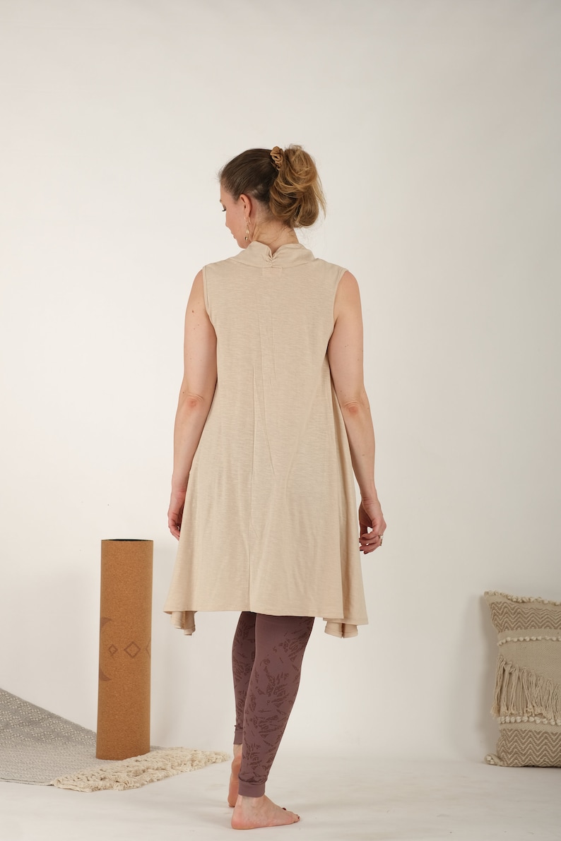 Tunique / haut évasé Freya Yoga / Vêtements de détente dans notre tissu naturel en mélange de coton et de bambou biologique image 5