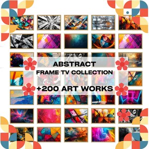 Picture frame Bundles, Modern Abstract Art Collection, Abstract Tv Art, Frame Tv Art Bundle, Digital Download